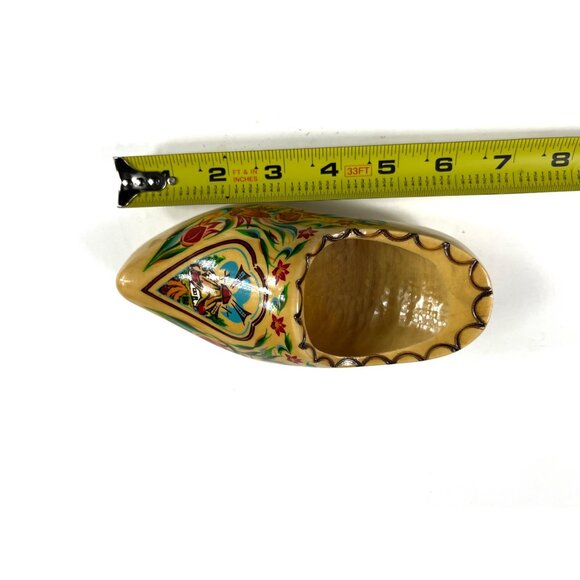 VTG Holland Wall Mountable Hand-Painted Wooden Clog & Shoe Brush 6.5" Length - Picture 12 of 16